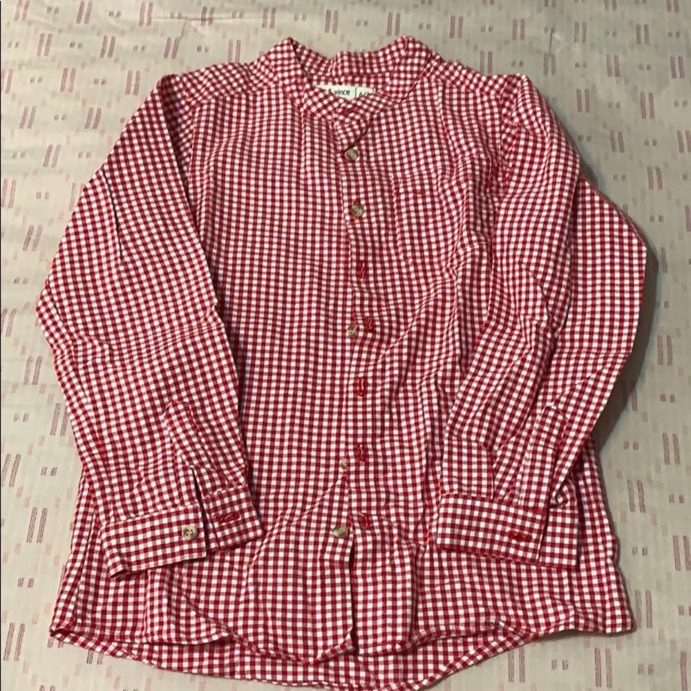 Fin and Vince plaid button up